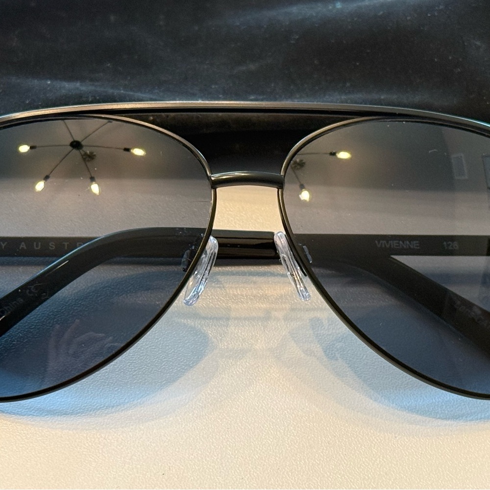 Quay Australia Black Aviator Sunglasses